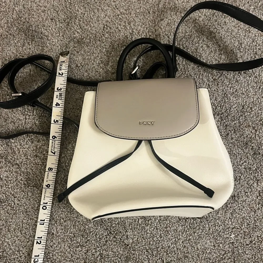 DKNY White and Gray convertible backpack bag